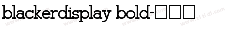 blackerdisplay bold字体转换